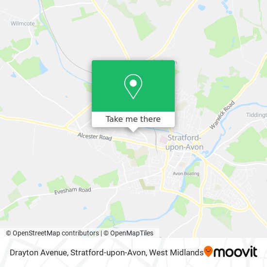 Drayton Avenue, Stratford-upon-Avon map