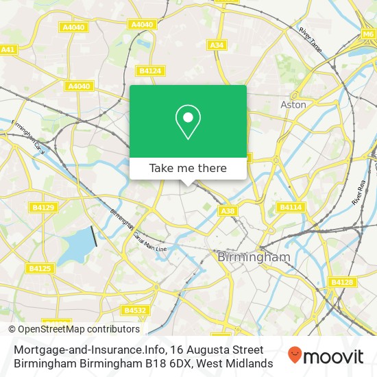 Mortgage-and-Insurance.Info, 16 Augusta Street Birmingham Birmingham B18 6DX map