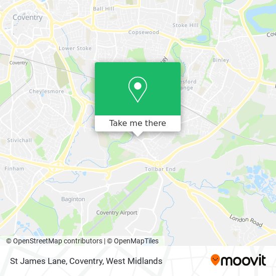 St James Lane, Coventry map