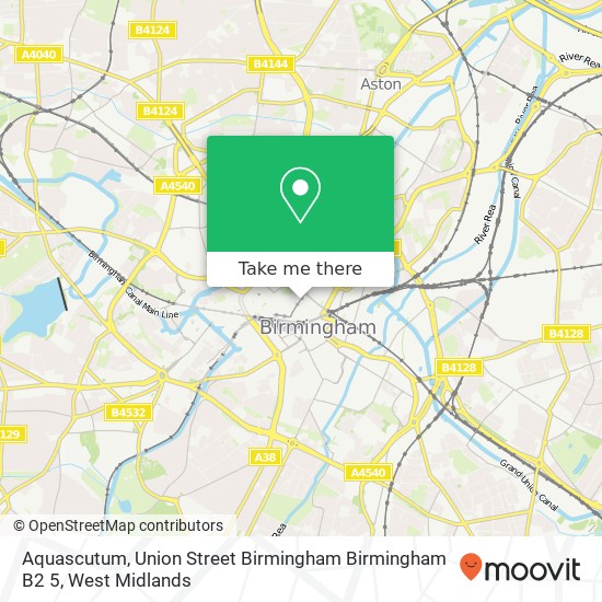 Aquascutum, Union Street Birmingham Birmingham B2 5 map