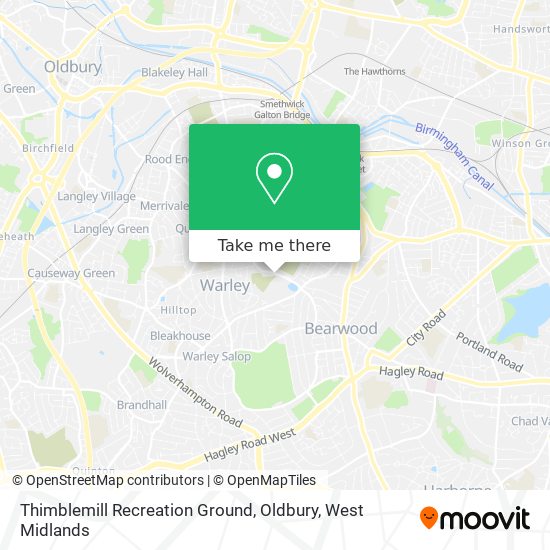 Thimblemill Recreation Ground, Oldbury map