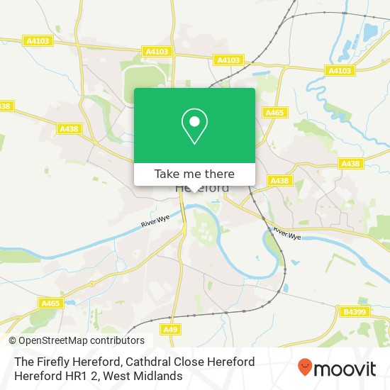 The Firefly Hereford, Cathdral Close Hereford Hereford HR1 2 map