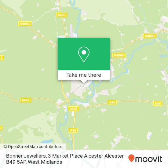 Bonner Jewellers, 3 Market Place Alcester Alcester B49 5AP map