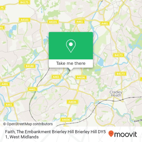 Faith, The Embankment Brierley Hill Brierley Hill DY5 1 map