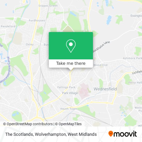 The Scotlands, Wolverhampton map