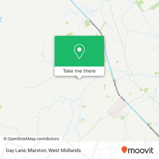 Gay Lane, Marston map