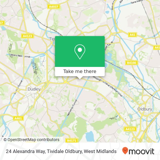 24 Alexandra Way, Tividale Oldbury map