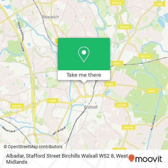 Albadar, Stafford Street Birchills Walsall WS2 8 map