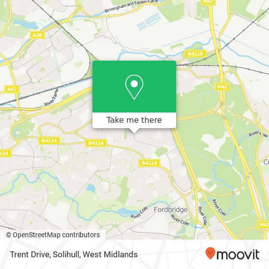 Trent Drive, Solihull map