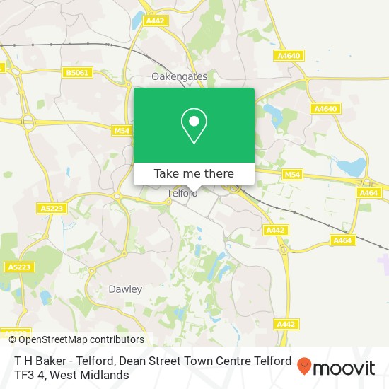 T H Baker - Telford, Dean Street Town Centre Telford TF3 4 map