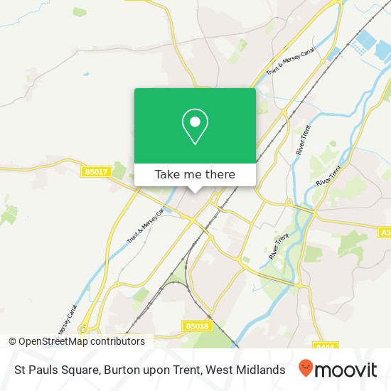 St Pauls Square, Burton upon Trent map