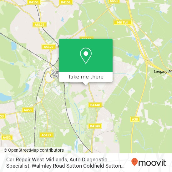 Car Repair West Midlands, Auto Diagnostic Specialist, Walmley Road Sutton Coldfield Sutton Coldfield B76 1PB map