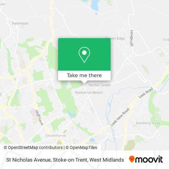 St Nicholas Avenue, Stoke-on-Trent map