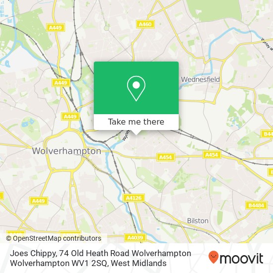 Joes Chippy, 74 Old Heath Road Wolverhampton Wolverhampton WV1 2SQ map