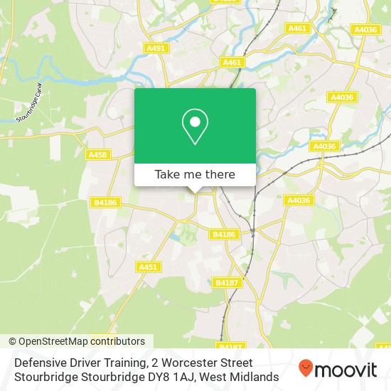 Defensive Driver Training, 2 Worcester Street Stourbridge Stourbridge DY8 1AJ map