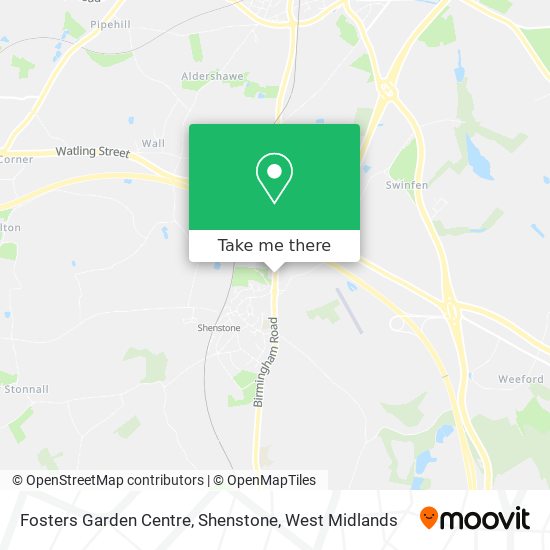Fosters Garden Centre, Shenstone map