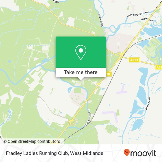 Fradley Ladies Running Club, Hay End Lane Fradley Lichfield WS13 8 map