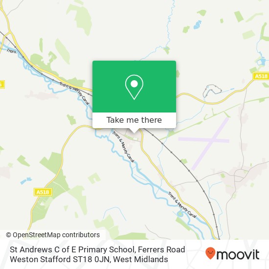 St Andrews C of E Primary School, Ferrers Road Weston Stafford ST18 0JN map