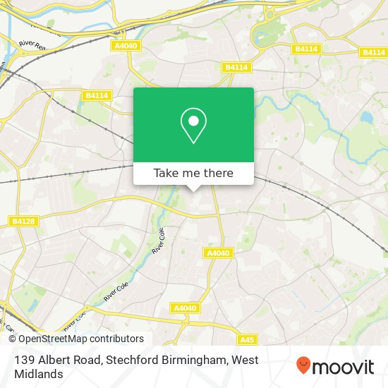 139 Albert Road, Stechford Birmingham map