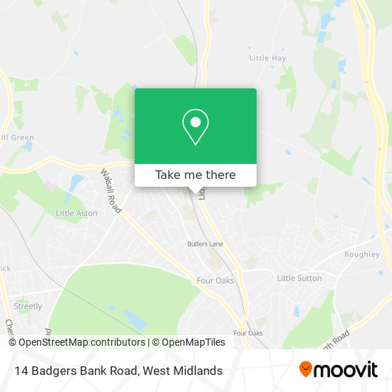 14 Badgers Bank Road map
