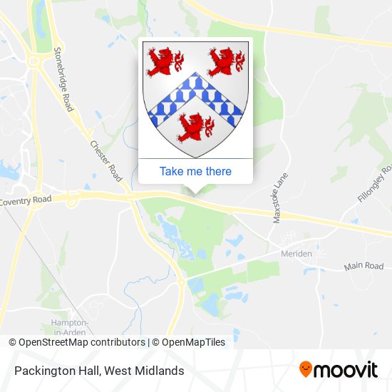 Packington Hall map