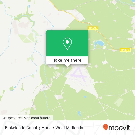 Blakelands Country House, Six Ashes Road Bobbington Stourbridge DY7 5 map