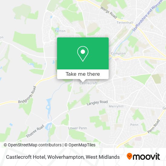 Castlecroft Hotel, Wolverhampton map