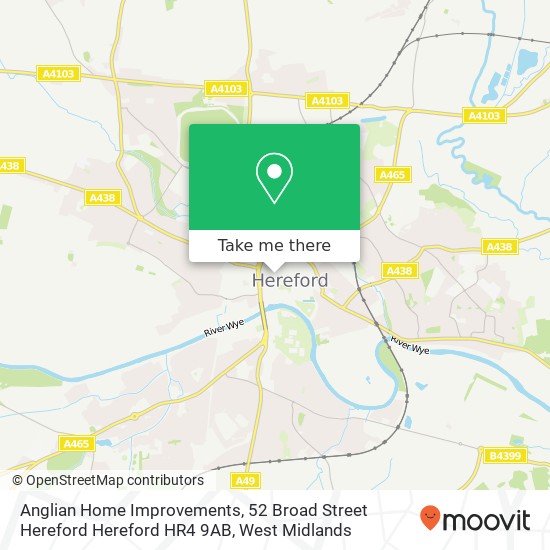 Anglian Home Improvements, 52 Broad Street Hereford Hereford HR4 9AB map