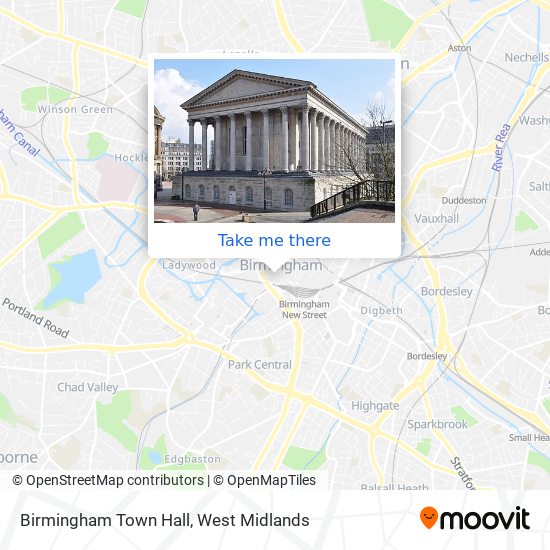Birmingham Town Hall map