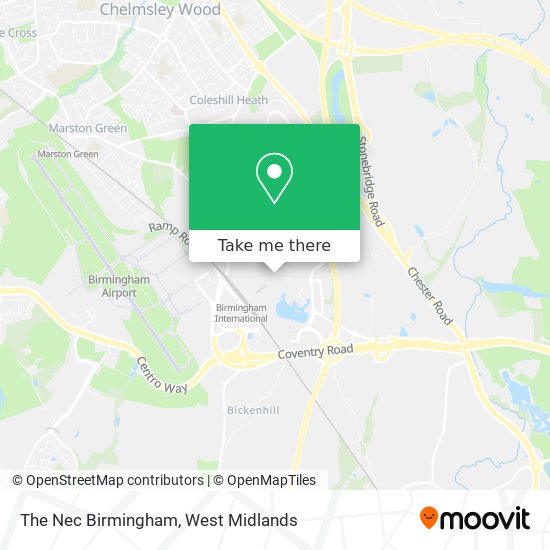 The Nec Birmingham map
