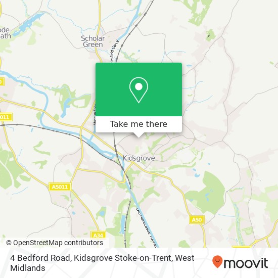 4 Bedford Road, Kidsgrove Stoke-on-Trent map