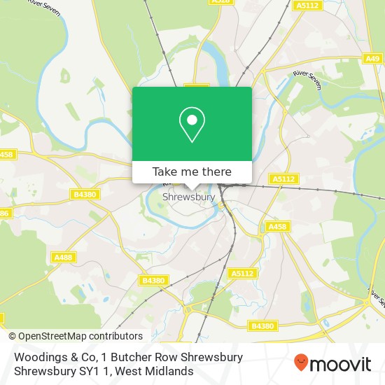 Woodings & Co, 1 Butcher Row Shrewsbury Shrewsbury SY1 1 map