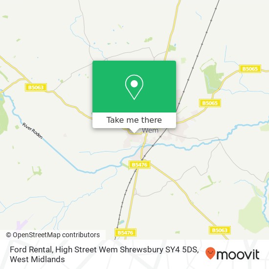 Ford Rental, High Street Wem Shrewsbury SY4 5DS map