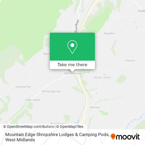 Mountain Edge Shropshire Lodges & Camping Pods map