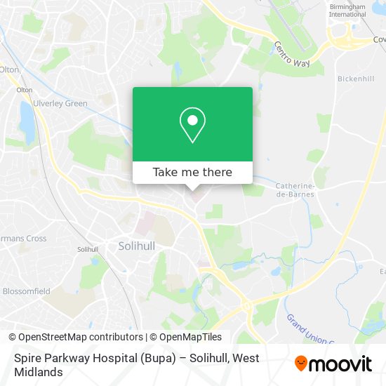 Spire Parkway Hospital (Bupa) – Solihull map