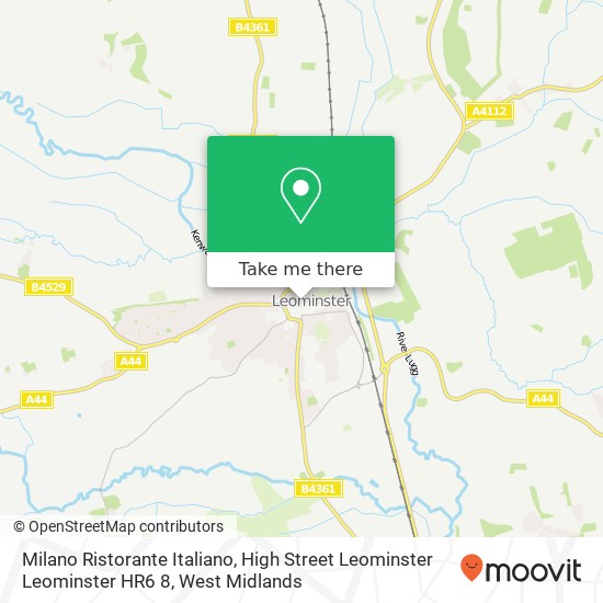 Milano Ristorante Italiano, High Street Leominster Leominster HR6 8 map