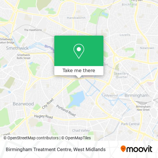 Birmingham Treatment Centre map