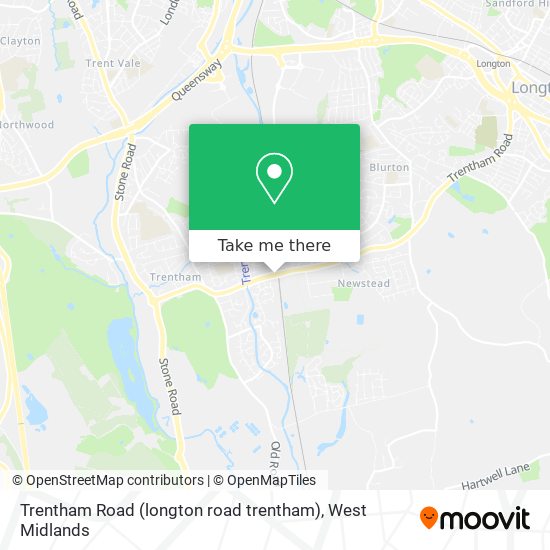 Trentham Road (longton road trentham) map