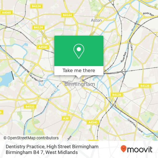 Dentistry Practice, High Street Birmingham Birmingham B4 7 map
