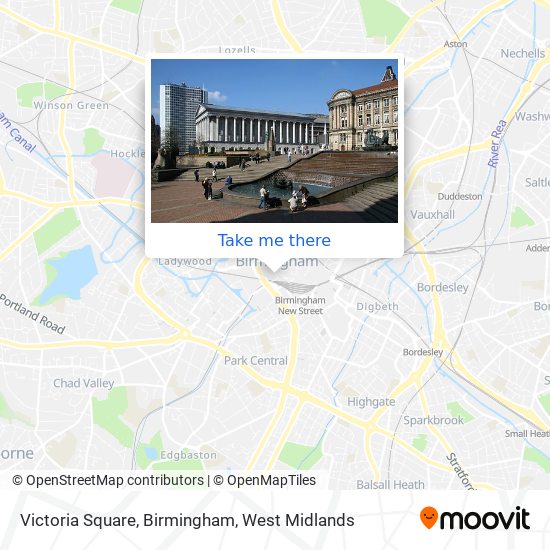 Victoria Square, Birmingham map