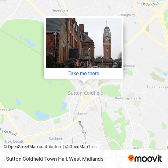 Sutton Coldfield Town Hall map