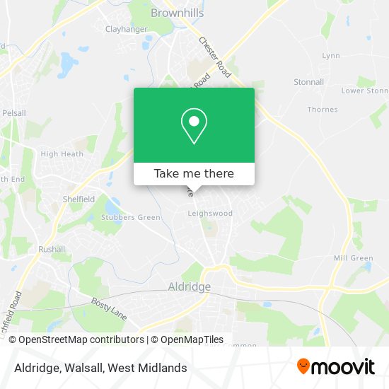 Aldridge, Walsall map