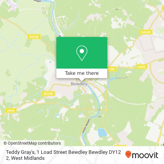 Teddy Gray's, 1 Load Street Bewdley Bewdley DY12 2 map