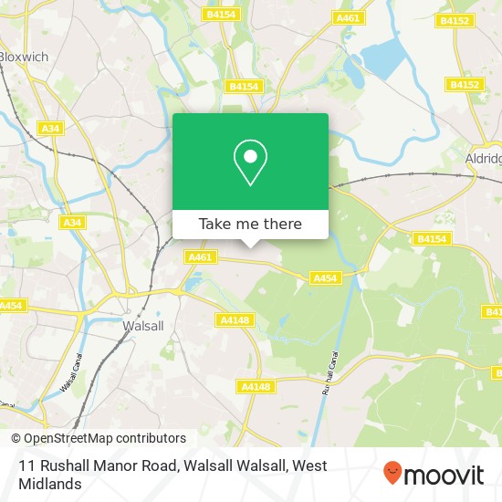 11 Rushall Manor Road, Walsall Walsall map