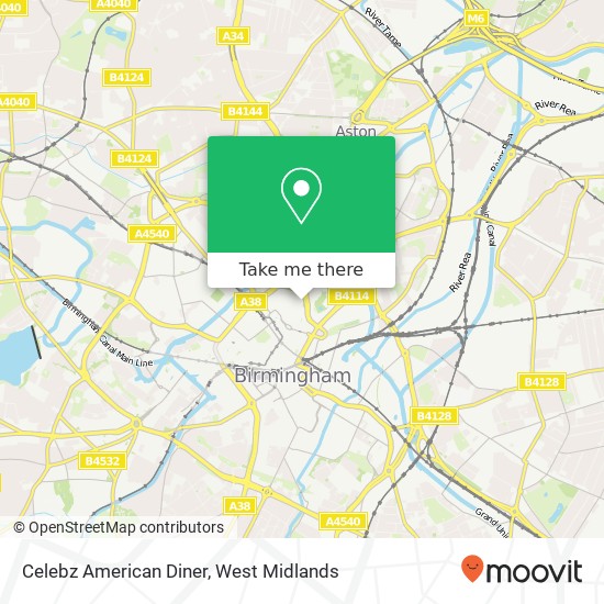 Celebz American Diner, Birmingham Birmingham map