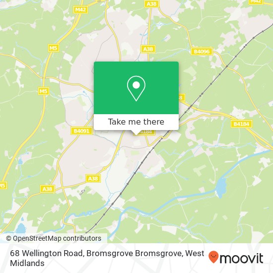 68 Wellington Road, Bromsgrove Bromsgrove map