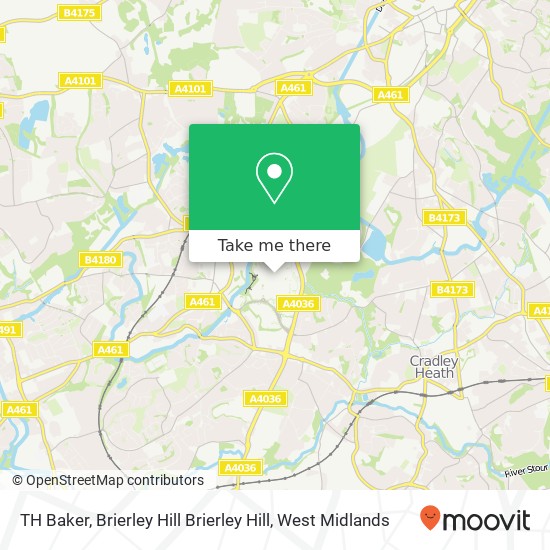 TH Baker, Brierley Hill Brierley Hill map