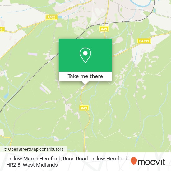 Callow Marsh Hereford, Ross Road Callow Hereford HR2 8 map