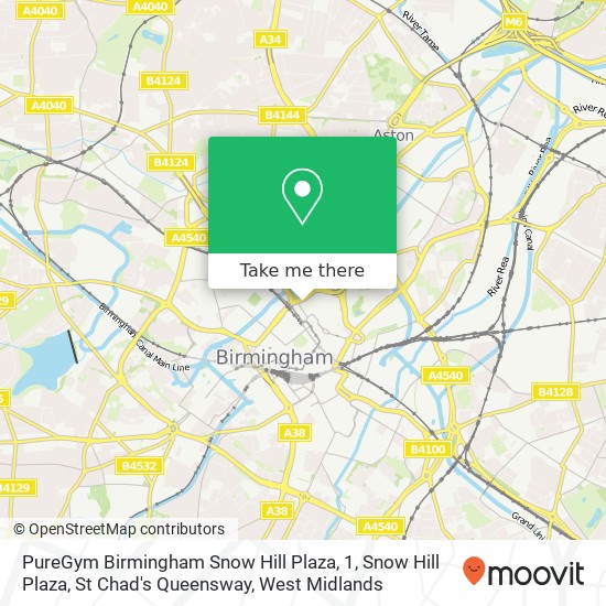 PureGym Birmingham Snow Hill Plaza, 1, Snow Hill Plaza, St Chad's Queensway map