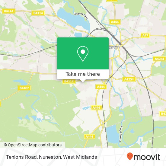 Tenlons Road, Nuneaton map